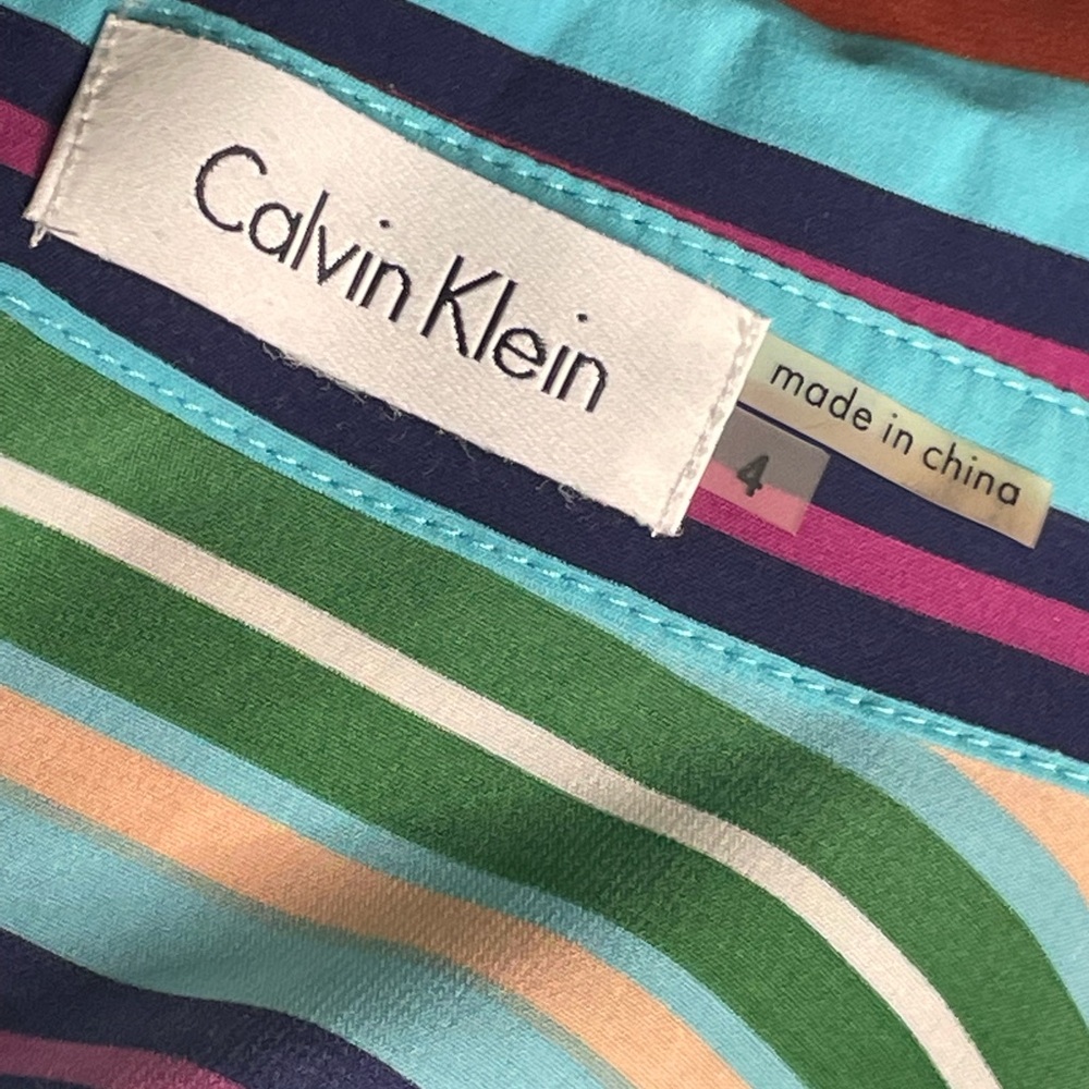 Calvin Klein Multicolored Striped Lightweight Sum… - image 3